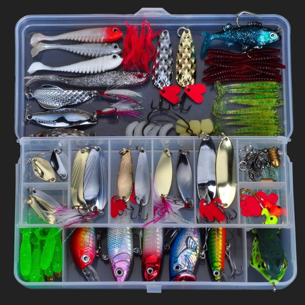 Allblue Fishing Lure Kit Metal Lure Soft Bait Plastic Lure Wobbler Frog Lure-allblue Official Store-Bargain Bait Box