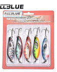 Allblue Metal Fishing Lure 5Pcs/Lot 15.8G Spoon Lure Spinner Bait Fishing Tackle-allblue Official Store-Bargain Bait Box