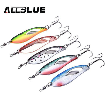 Allblue Metal Fishing Lure 5Pcs/Lot 15.8G Spoon Lure Spinner Bait Fishing Tackle-allblue Official Store-Bargain Bait Box