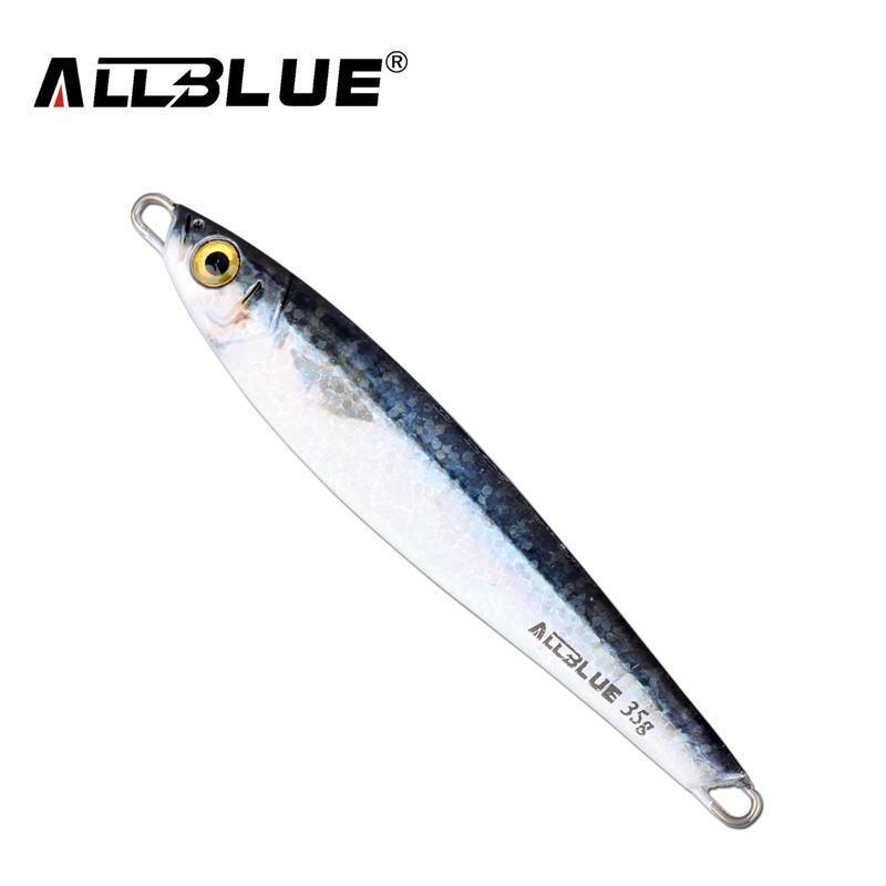 Allblue Metal Jigging Spoon 35G 3D Print Laser Artificial Bait Boat Fishing-allblue Official Store-Color A-Bargain Bait Box