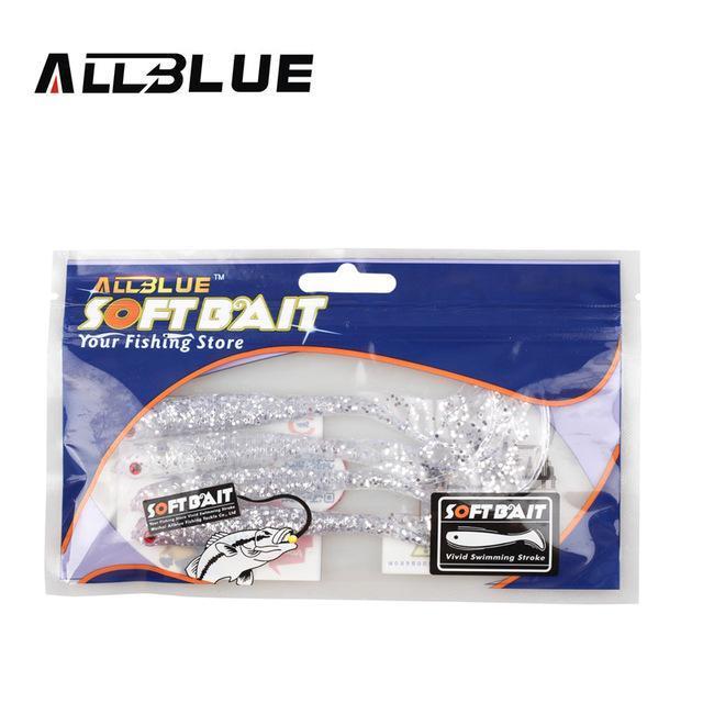 Allblue Soft Bait 4Pcs/Lot 12.5Cm 6G Single Tail Grub Minnow Fishing Lure Isca-allblue Official Store-Clear-Bargain Bait Box