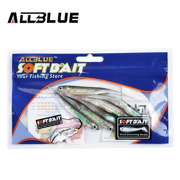 Allblue Soft Lure 6Pcs/Lot 2.8G/95Mm For Fishing Shad Fishing Worm Swimbaits Jig-allblue Official Store-Black-Bargain Bait Box