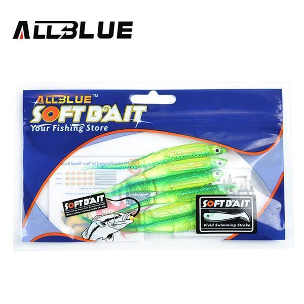 Allblue Soft Lure 6Pcs/Lot 2.8G/95Mm For Fishing Shad Fishing Worm Swimbaits Jig-allblue Official Store-Green-Bargain Bait Box