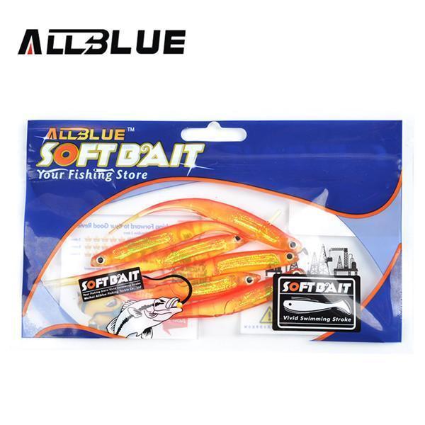 Allblue Soft Lure 6Pcs/Lot 2.8G/95Mm For Fishing Shad Fishing Worm Swimbaits Jig-allblue Official Store-Orange-Bargain Bait Box