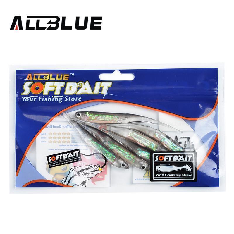 Allblue Soft Lure 6Pcs/Lot 2.8G/95Mm For Fishing Shad Fishing Worm Swimbaits Jig-allblue Official Store-Yellow-Bargain Bait Box