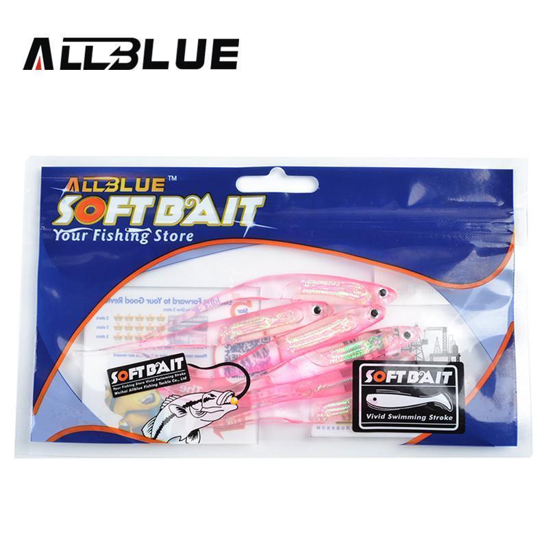 Allblue Soft Lure 6Pcs/Lot 2.8G/95Mm For Fishing Shad Fishing Worm Swimbaits Jig-allblue Official Store-Yellow-Bargain Bait Box