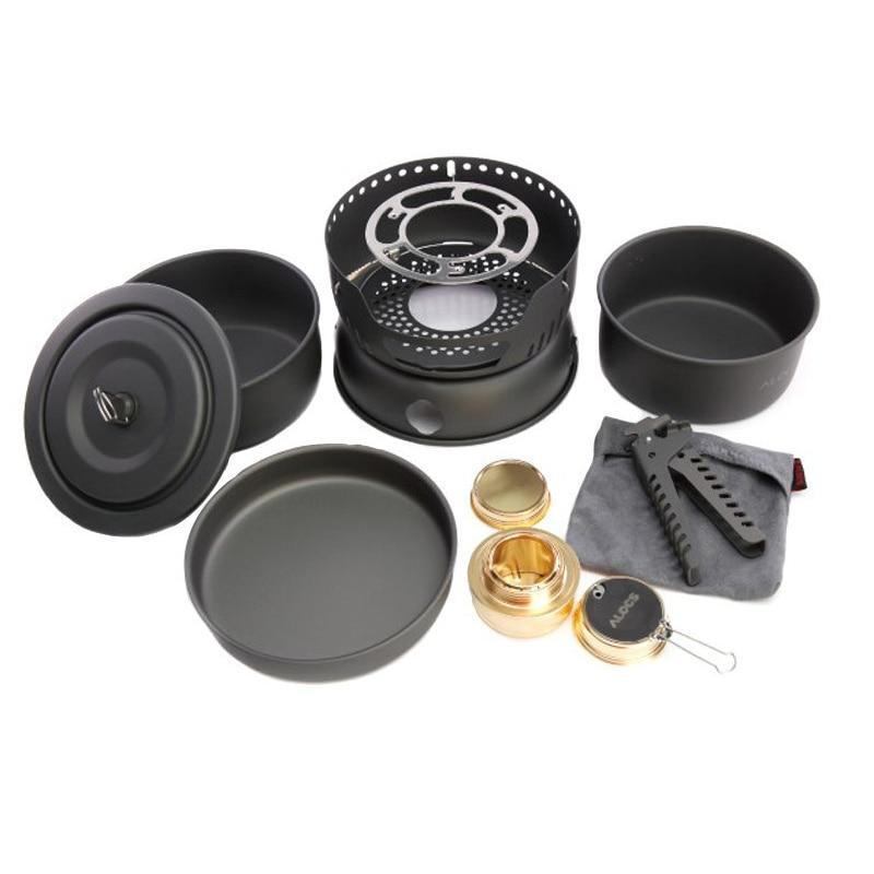 Alocs Cw C05 Set 10 Pieces Outdoor Camping Hiking Picnic Cooking Set Utensil-Outdoor Stoves-YOUGLE store-Bargain Bait Box