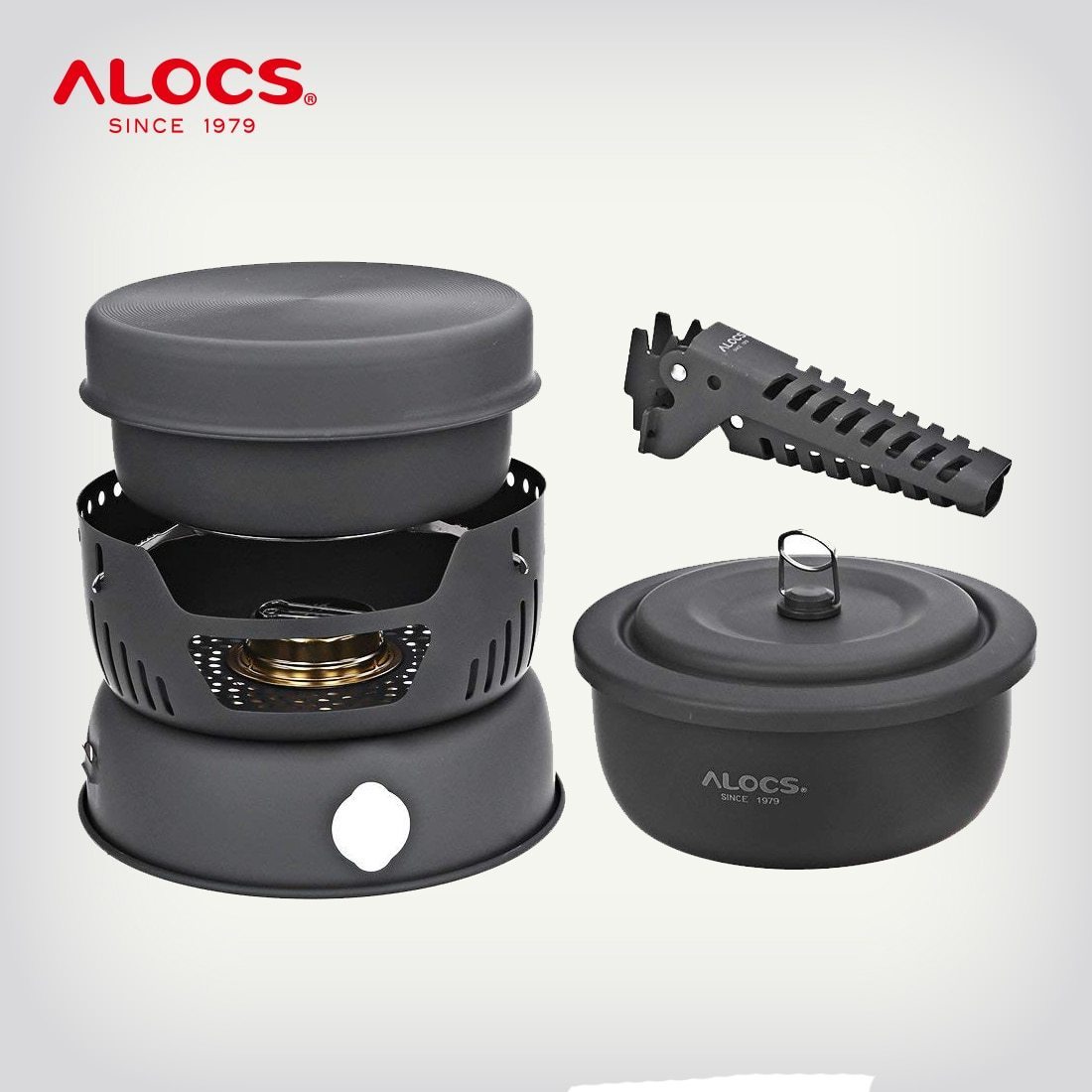 Alocs Cw C05 Set 10 Pieces Outdoor Camping Hiking Picnic Cooking Set Utensil-Outdoor Stoves-YOUGLE store-Bargain Bait Box