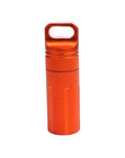 Aluminium Alloy Waterproof Capsule Seal Bottle Outdoor Edc Survival Pill Box-Bluenight Outdoors Store-Orange-Bargain Bait Box