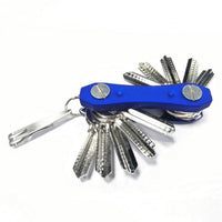 Aluminum Key Holder Clip Keys Organizer Folder Keychain Led Light Ring Pocket-HimanJie Store-Red-Bargain Bait Box