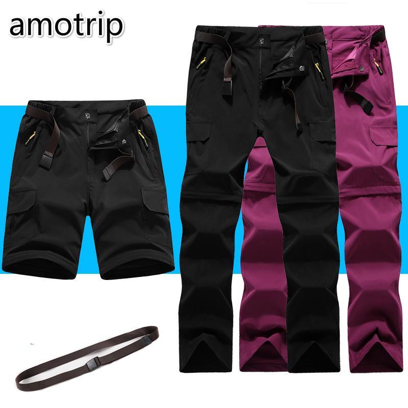 Amotrip Outdoor Summer Men Women Sports Quick Dry Pants Camping Climbing-HereJoy Store-Women Rose-S-Bargain Bait Box