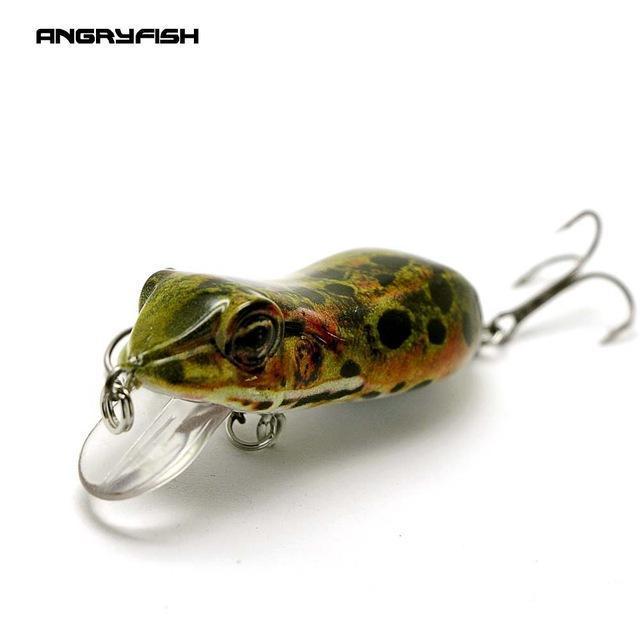Angryfish Hot Sale 2Pcs 63Mm 10G Bionic Frog Fishing Lures Hard Fish Wobbler-Yile Fishing Tackle Co.,Ltd-Green-Bargain Bait Box