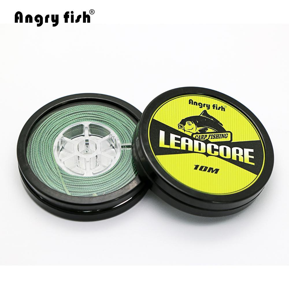 Angryfish Lead Core Carp Fishing Line 25Lbs 35Lbs 45Lbs 60Lbs 10Meters For-angryfish Store-Green-60LB-Bargain Bait Box