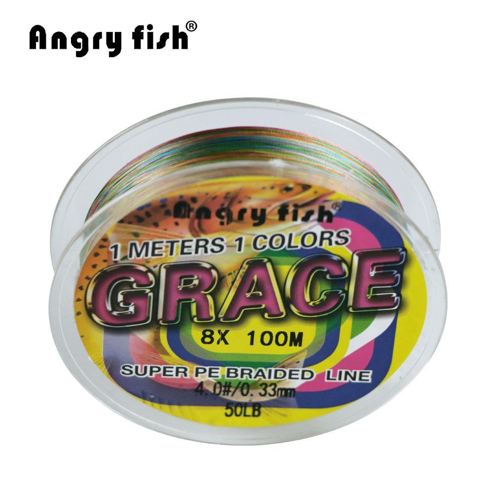 Angryfish Super Braided Fishing Line Liucai Series 8 Strands 100M Pe 5 Colors-angryfish Store-0.8-Bargain Bait Box
