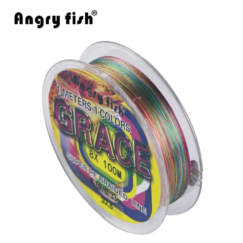 Angryfish Super Braided Fishing Line Liucai Series 8 Strands 100M Pe 5 Colors-angryfish Store-0.8-Bargain Bait Box