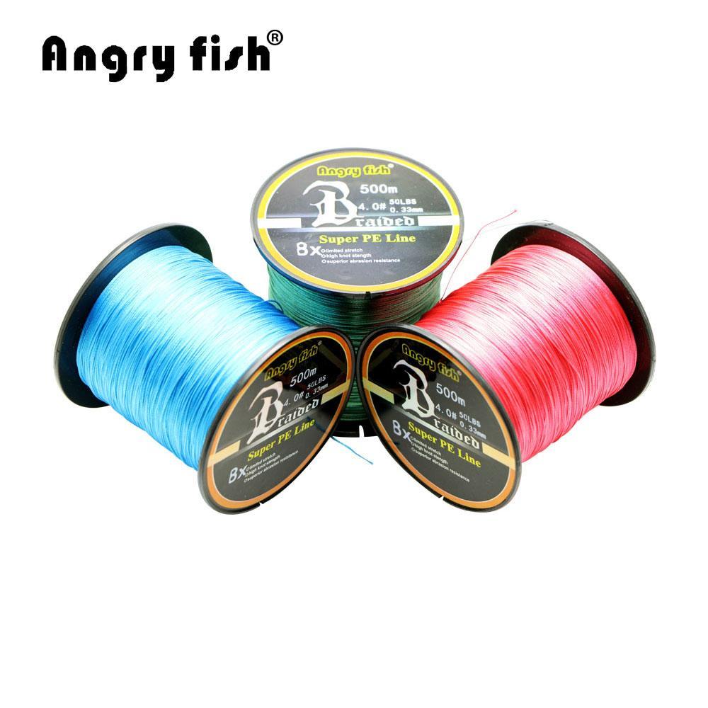 Angryfish Wholesale 500 Meters 8X Braided Fishing Line 11 Colors Super Strong Pe-angryfish Store-White-0.8-Bargain Bait Box