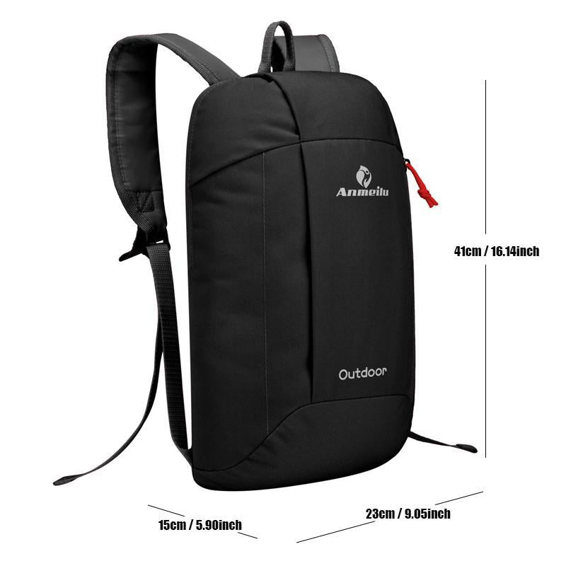 Anmeilu 10L Ultralight Men Women&#39;S Travel Backpack Hiking Camping Backpack For-VEQSKING Outdoors_Fans Store-Black NO LOGO-Bargain Bait Box