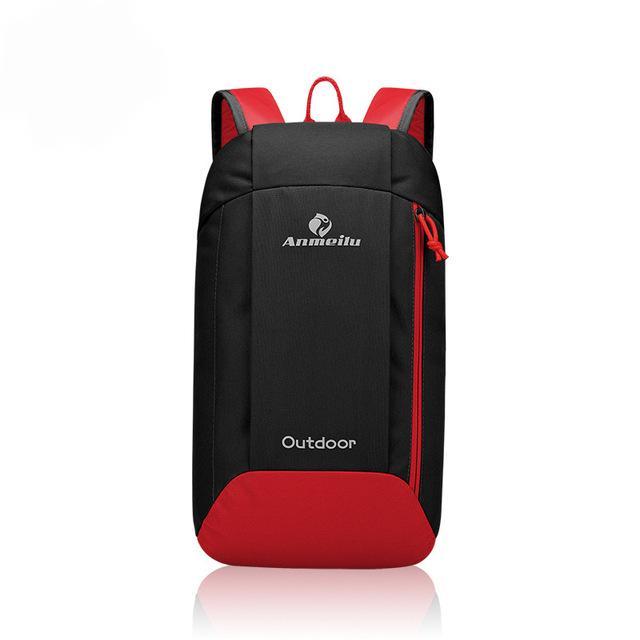 Anmeilu 10L Ultralight Men Women'S Travel Backpack Hiking Camping Backpack For-VEQSKING Outdoors_Fans Store-Black red-Bargain Bait Box