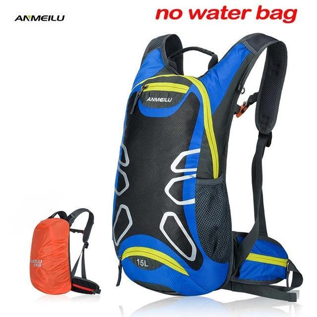 Anmeilu 15L Waterproof Camping Backpack 2L Water Bag Bladder Outdoor Sports-Sireck Outdoor CO., LTD.-1009SBU-Bargain Bait Box