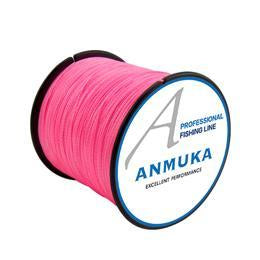 Anmnka 4 Braided Pe Fishing Line 300M 12 Colors Multifilament Braided Fishing-Anmuka Fishing (China) Store-Pink-0.4-Bargain Bait Box