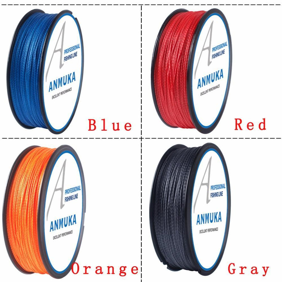 Anmuka 100M Pe 4 Stands 10 Colors Super Braided Fishing Line Carp