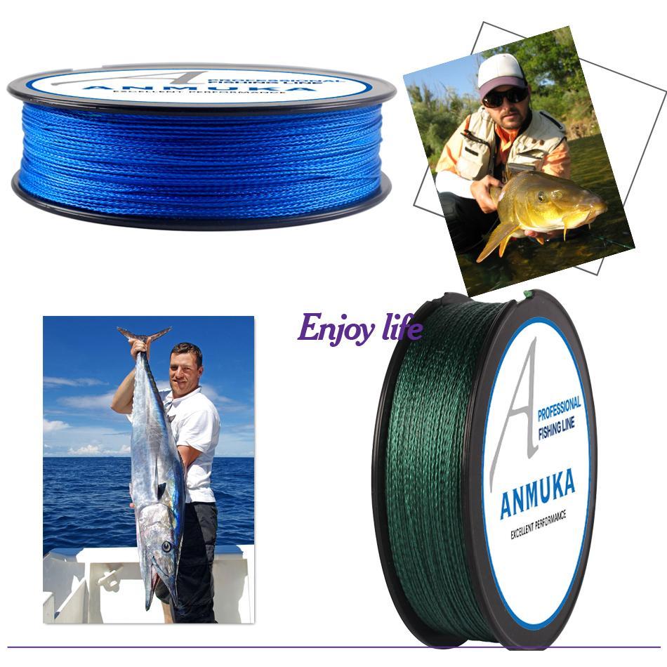 Anmuka 100M Pe 4 Stands 10 Colors Super Braided Fishing Line Carp Fishing For-Anmuka Fishing (China) Store-White-0.4-Bargain Bait Box