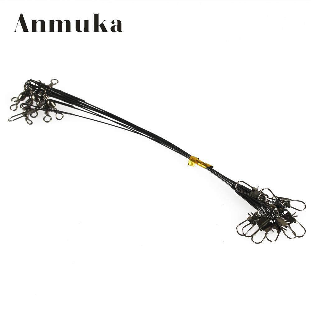 Anmuka 18Pcs Fly Fishing Lead Line Leader Wire Leading Line