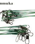 Anmuka 18Pcs Fly Fishing Lead Line Leader Wire Leading Line Assortment Sleeve-Anmuka Fishing (China) Store-Silver-Bargain Bait Box