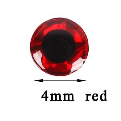 Anmuka 500Pcs/Lot Diy 3D Fishing Lure Eyes Fly Eyes 4Mm-9Mm Realistic Artificial-Anmuka Outdoor store-4mm red-Bargain Bait Box
