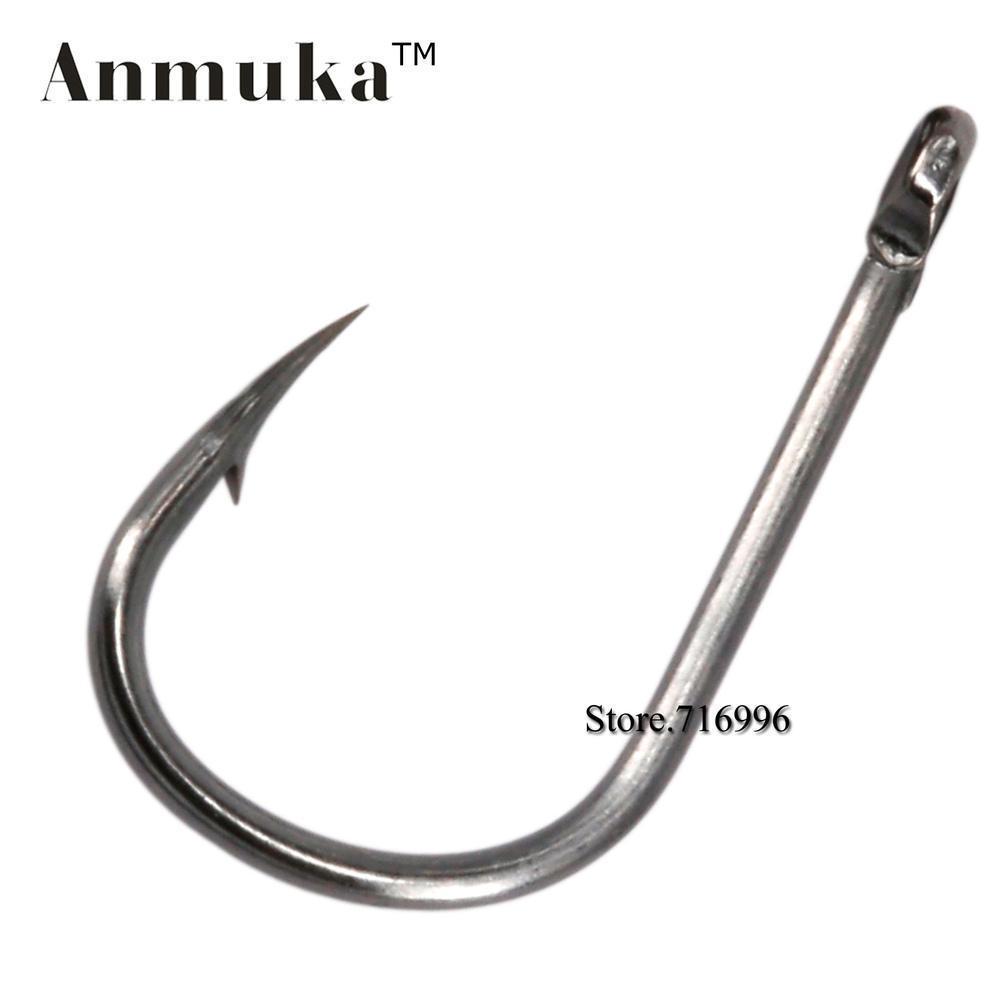 Anmuka Brand 100Pcs 50Pcs Hight Quality Bulk Sharped Fishing Hooks Ring-Anmuka Outdoor store-10-Bargain Bait Box