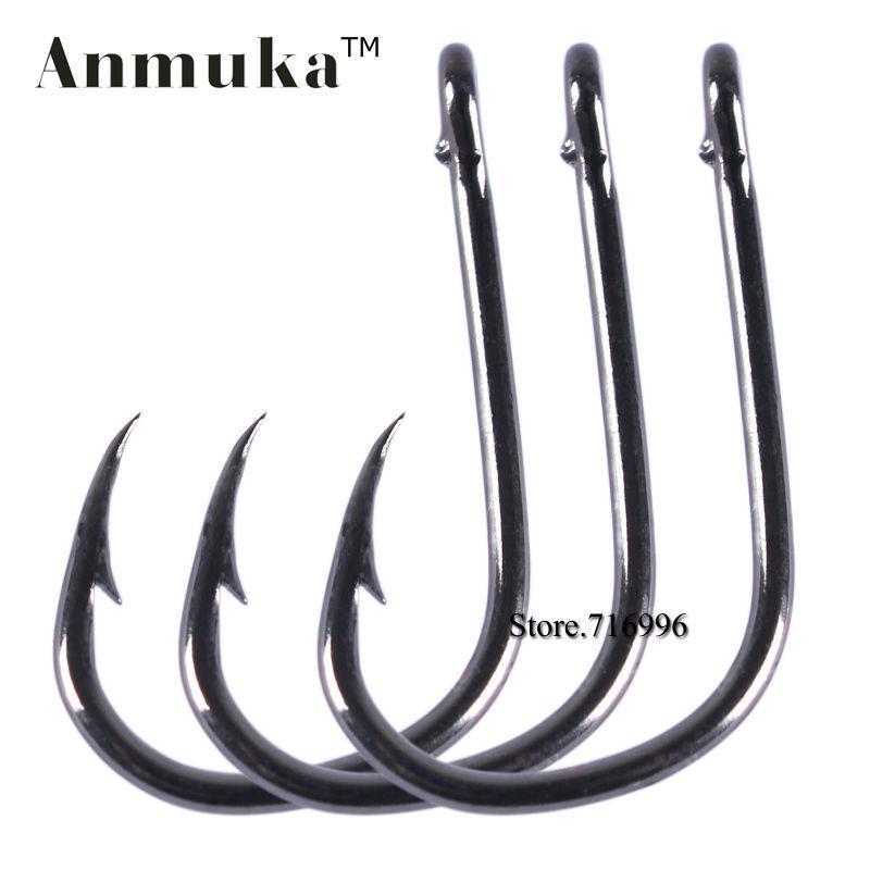 Anmuka Brand 100Pcs 50Pcs Hight Quality Bulk Sharped Fishing Hooks Ring-Anmuka Outdoor store-10-Bargain Bait Box