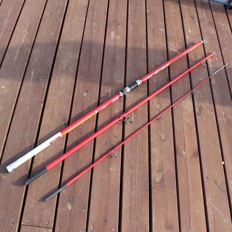 Anzhenji Super Hard 4.2M Three Sections Lure Fishing Rod Far Cast Pole-Baitcasting Rods-Shop2195047 Store-Red-Bargain Bait Box