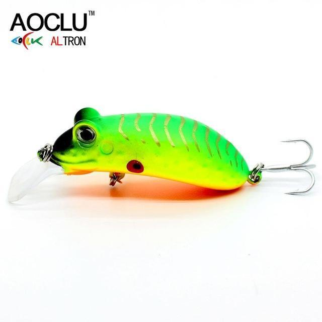 Aoclu Frog Wobblers Jerkbait 4 Colors 4.5Cm 6.8G Hard Bait Small Minnow Crank-AOCLU -Fishing Store-Green NB509-Bargain Bait Box