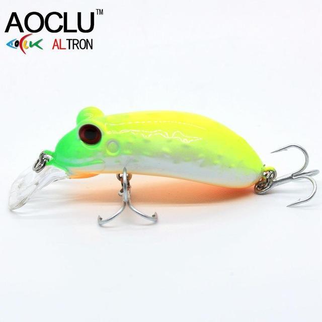 Aoclu Frog Wobblers Jerkbait 4 Colors 4.5Cm 6.8G Hard Bait Small Minnow Crank-AOCLU -Fishing Store-Yellow NB509-Bargain Bait Box