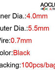 Aoclu Super Quality 100Pcs/Lot Whit/Black Colors Split Rings For Hard Bait-AOCLU -Fishing Store-2.5 white rings-Bargain Bait Box