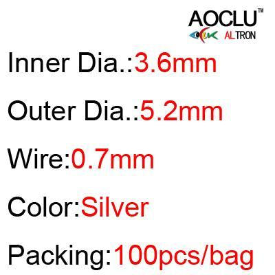 Aoclu Super Quality 100Pcs/Lot Whit/Black Colors Split Rings For Hard Bait-AOCLU -Fishing Store-2.5 white rings-Bargain Bait Box
