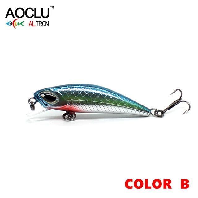 Aoclu Wobbler Jerkbait 10 Colors 4.5Cm 3.0G Hard Bait Minnow Crank Fishing Lures-AOCLU -Fishing Store-COLOR B FU45-Bargain Bait Box