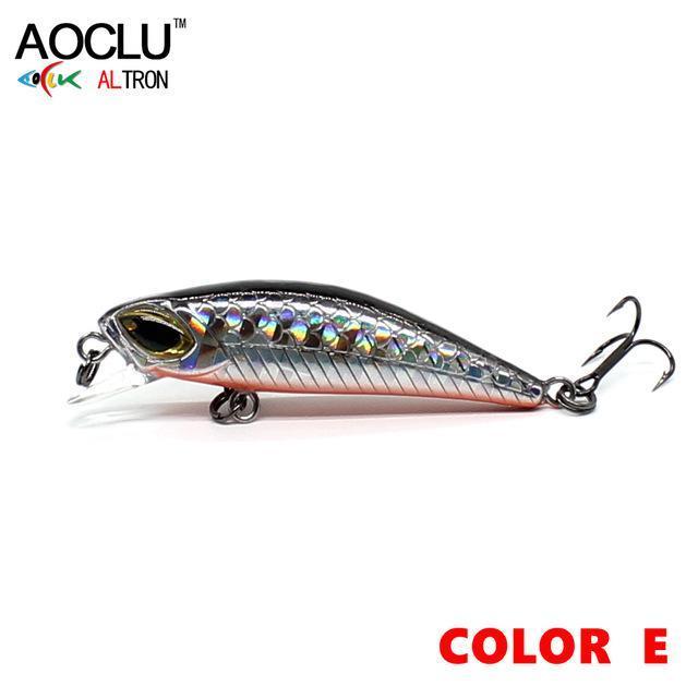 Aoclu Wobbler Jerkbait 10 Colors 4.5Cm 3.0G Hard Bait Minnow Crank Fishing Lures-AOCLU -Fishing Store-COLOR E FU45-Bargain Bait Box