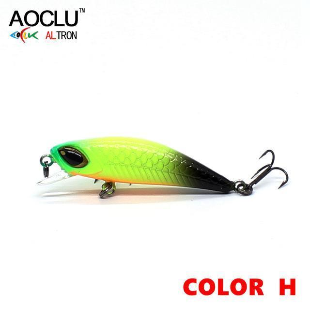 Aoclu Wobbler Jerkbait 10 Colors 4.5Cm 3.0G Hard Bait Minnow Crank Fishing Lures-AOCLU -Fishing Store-COLOR H FU45-Bargain Bait Box