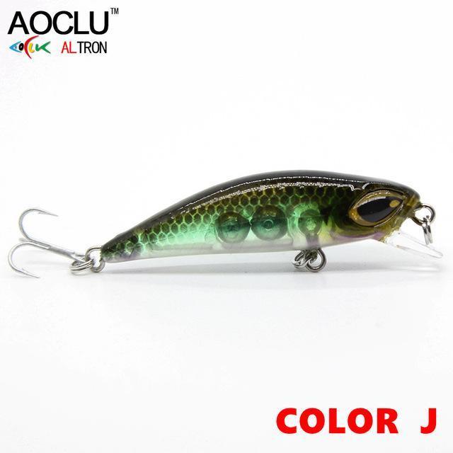 Aoclu Wobbler Jerkbait 10 Colors 4.5Cm 3.0G Hard Bait Minnow Crank Fishing Lures-AOCLU -Fishing Store-COLOR J FU45-Bargain Bait Box