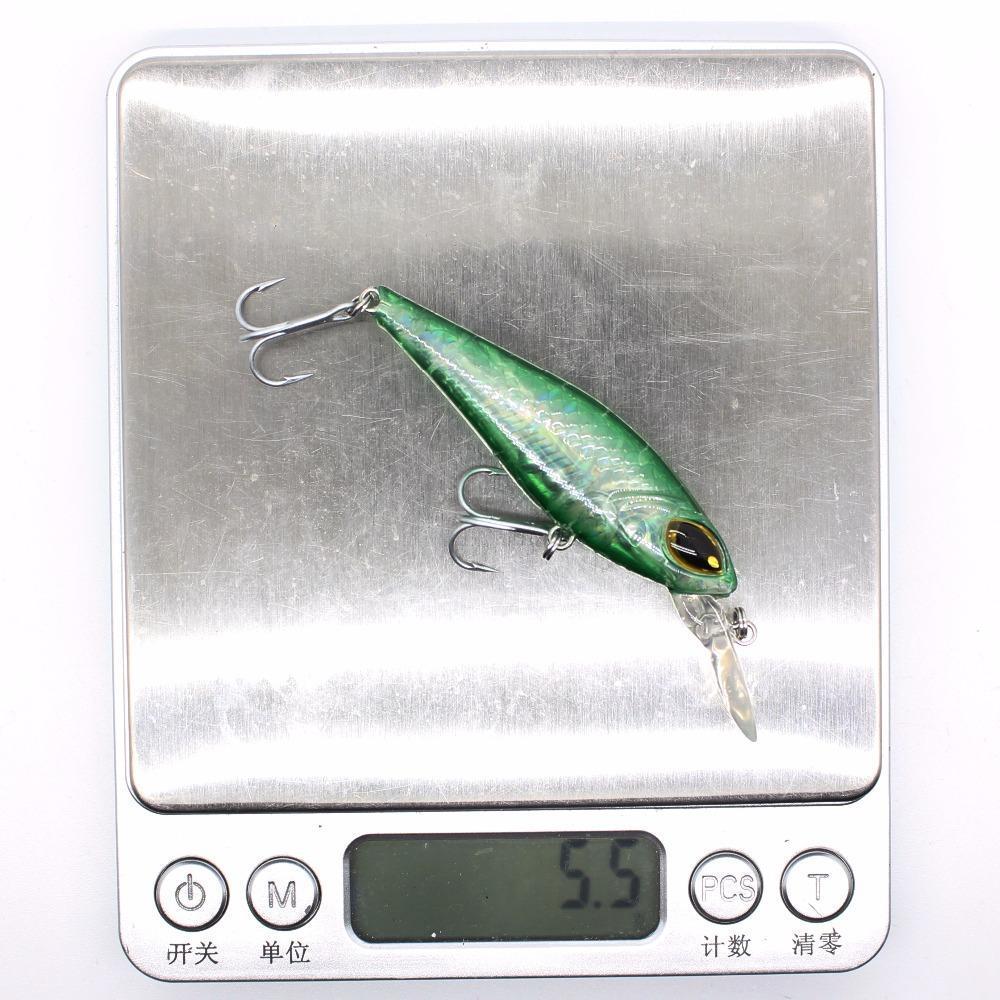 Aoclu Wobbler Super Quality 6 Colors 75Mm 5.5G Hard Bait Minnow Crank Fishing-AOCLU -Fishing Store-Green Tiger FR75-Bargain Bait Box
