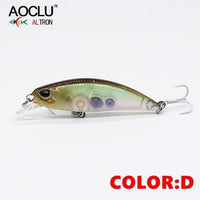 Aoclu Wobblers Jerkbait 8 Colors 5Cm 4.0G Hard Bait Small Minnow Crank Fishing-AOCLU -Fishing Store-Clear Yellow NB151-Bargain Bait Box