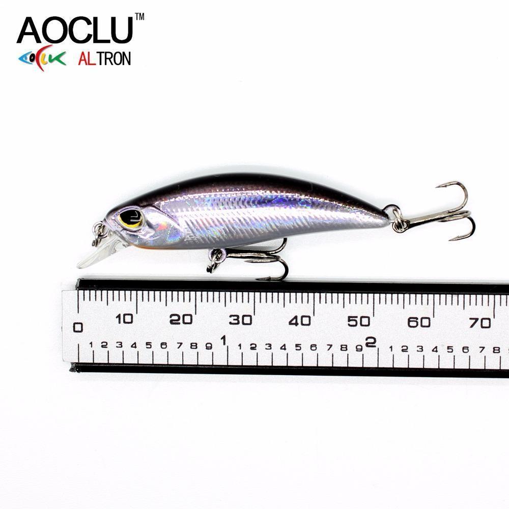 Aoclu Wobblers Jerkbait 8 Colors 5Cm 4.0G Hard Bait Small Minnow Crank Fishing-AOCLU -Fishing Store-Silver NB151-Bargain Bait Box