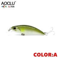 Aoclu Wobblers Jerkbait 8 Colors 5Cm 4.0G Hard Bait Small Minnow Crank Fishing-AOCLU -Fishing Store-Yellow NB151-Bargain Bait Box