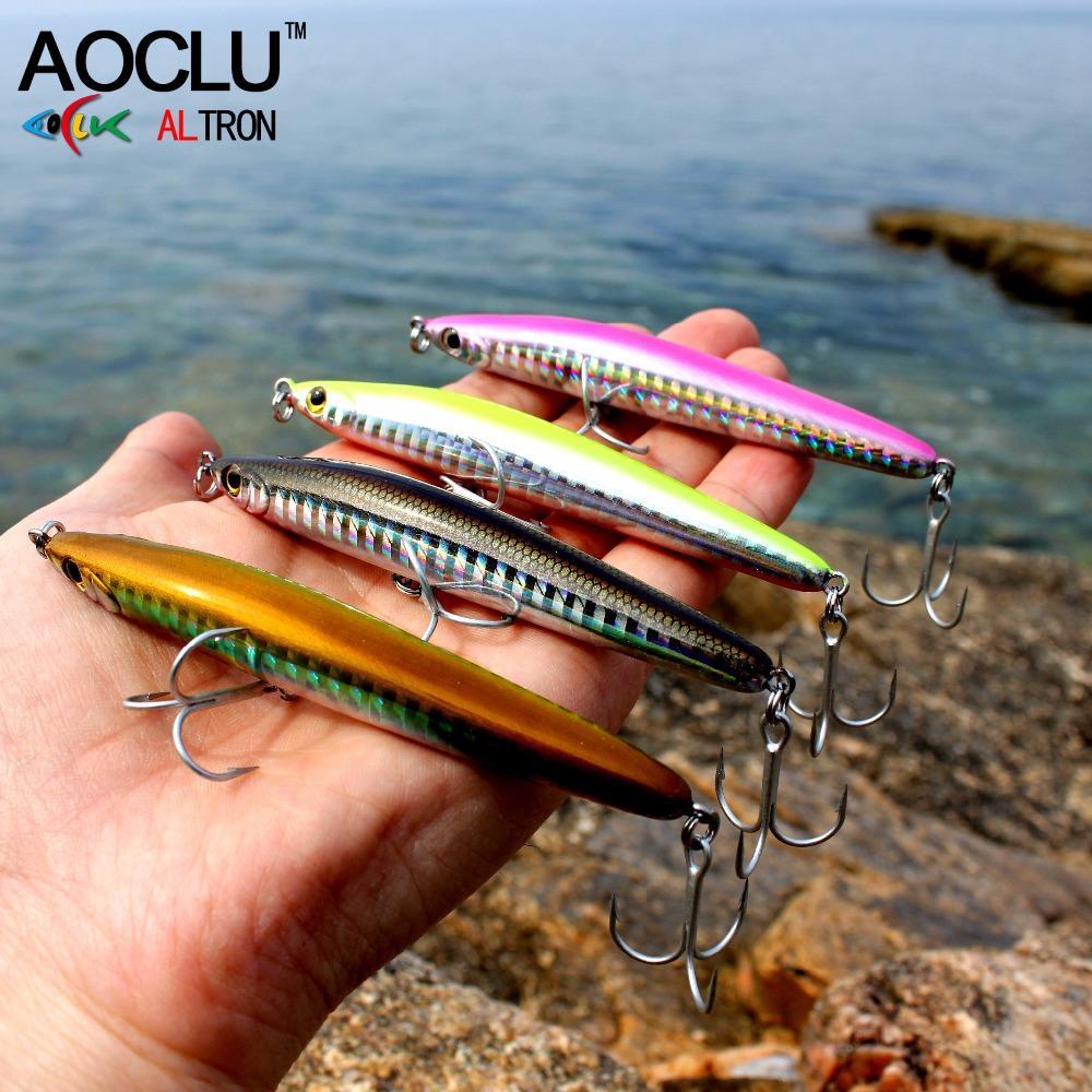 Aoclu Wobblers Super Quality 4 Colors 9.5Cm 17G Hard Bait Minnow Crank Vib-AOCLU -Fishing Store-yellow HQ95-Bargain Bait Box