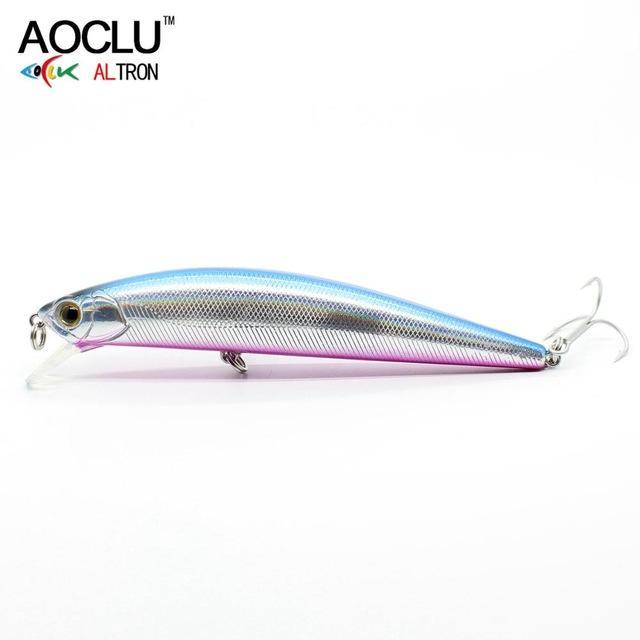 Aoclu Wobblers Super Quality 5 Colors 11Cm 23G Hard Bait Minnow Crank Fishing-AOCLU -Fishing Store-Blue CH110-Bargain Bait Box