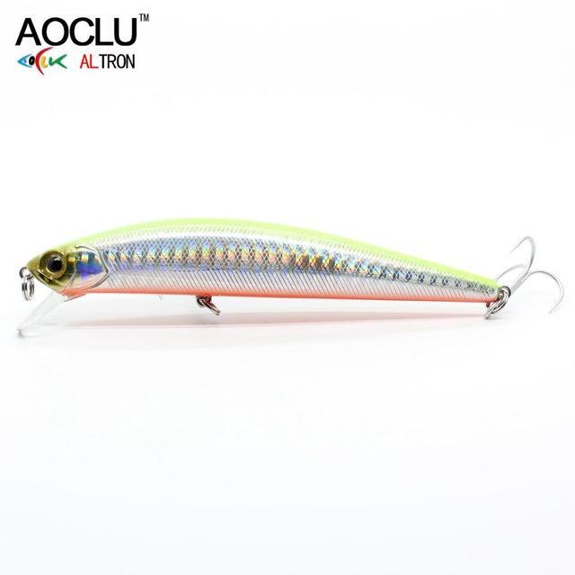 Aoclu Wobblers Super Quality 5 Colors 11Cm 23G Hard Bait Minnow Crank Fishing-AOCLU -Fishing Store-Yellow CH110-Bargain Bait Box