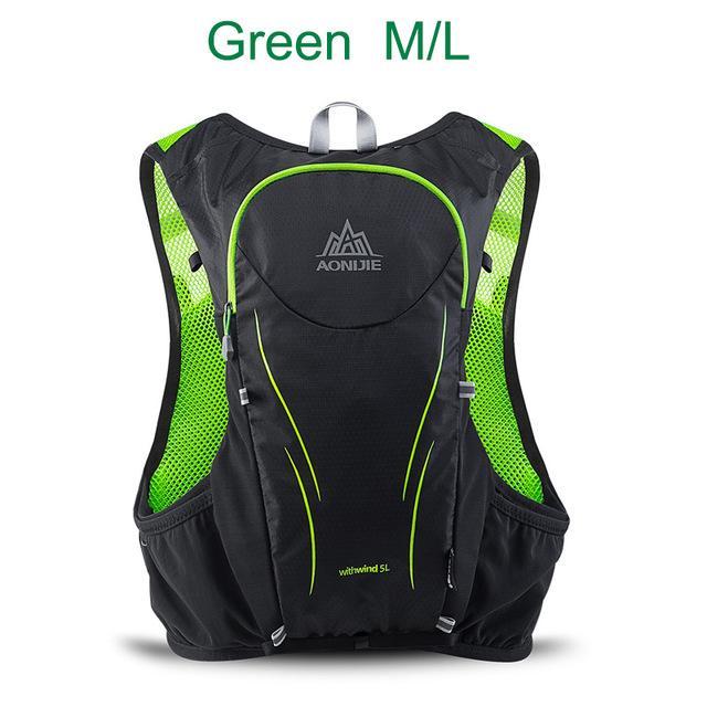 Aonijie 5L Hydration Outdoor Sports Backpack Water Bag Running Marathon-Primitive man Store-Green M-L-Bargain Bait Box
