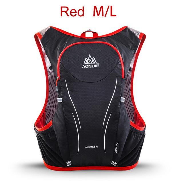 Aonijie 5L Hydration Outdoor Sports Backpack Water Bag Running Marathon-Primitive man Store-Red M-L-Bargain Bait Box