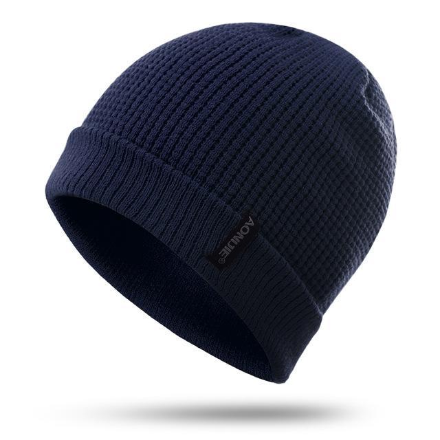 Aonijie M27 Unisex Winter Warm Sports Slouchy Cuffed Knit Beanie Hat Skull Cap-Running Caps-YOUGLE store-Navy-Bargain Bait Box